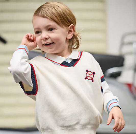 【予約】dave&bella デイブベラ　ベースボールデザインベスト　DB1260501