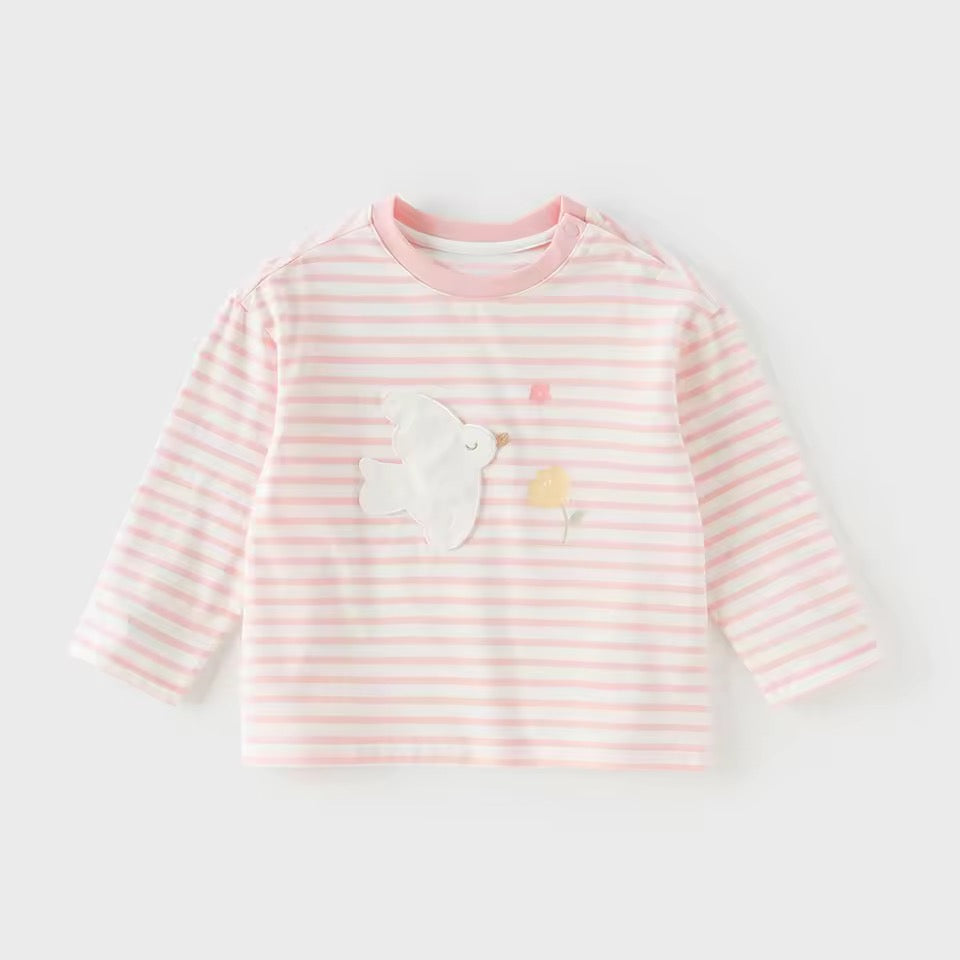 【予約】dave&bella デイブベラ　アニマルデザインボーダートップス　DB1260806