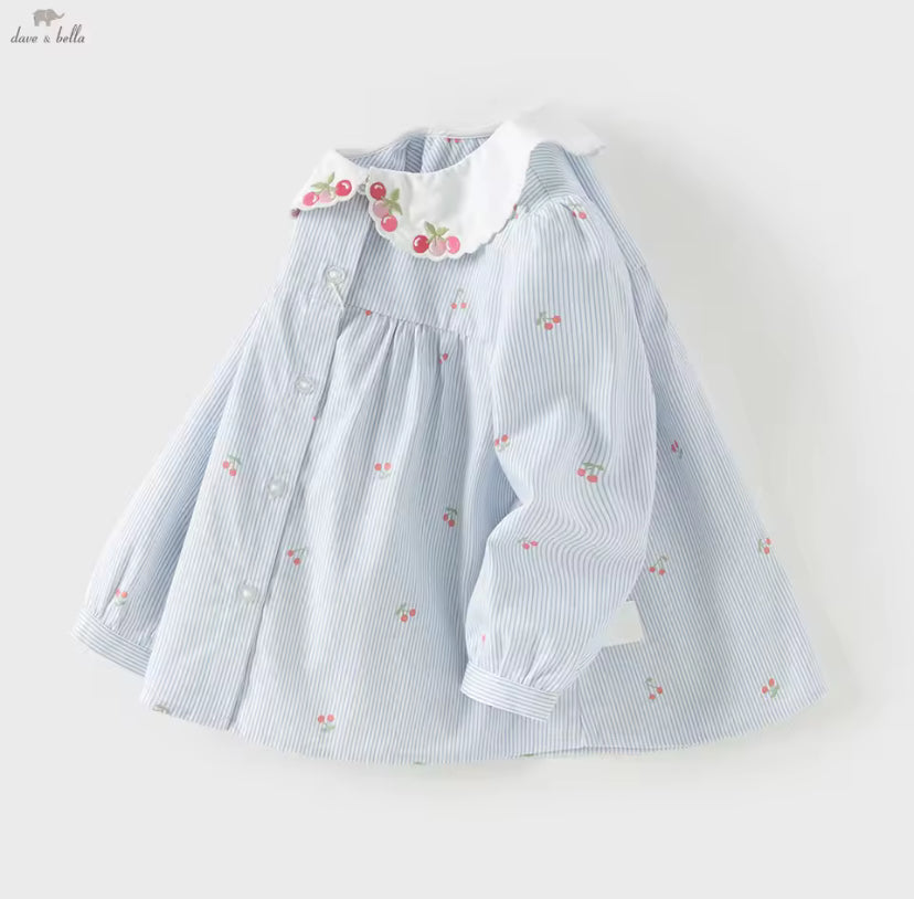 【予約】dave&bella デイブベラ　さくらんぼデザインブラウス　DB1260817