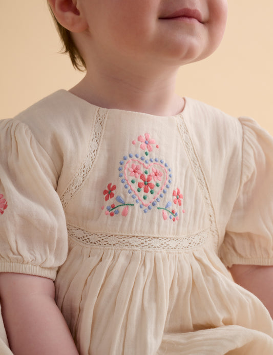 Purebaby ピュアベビー　EMBROIDERED DRESS　PB1068S25