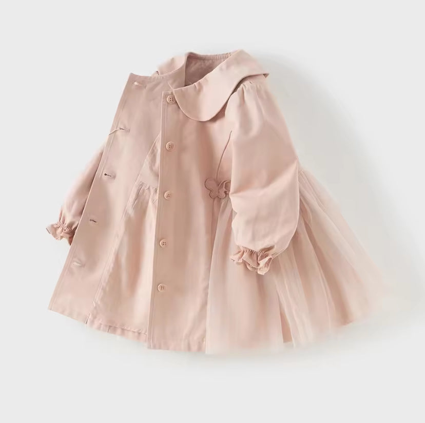 【予約】dave&bella　デイブベラ　スモーキーピンクトレンチコート　DB1260241