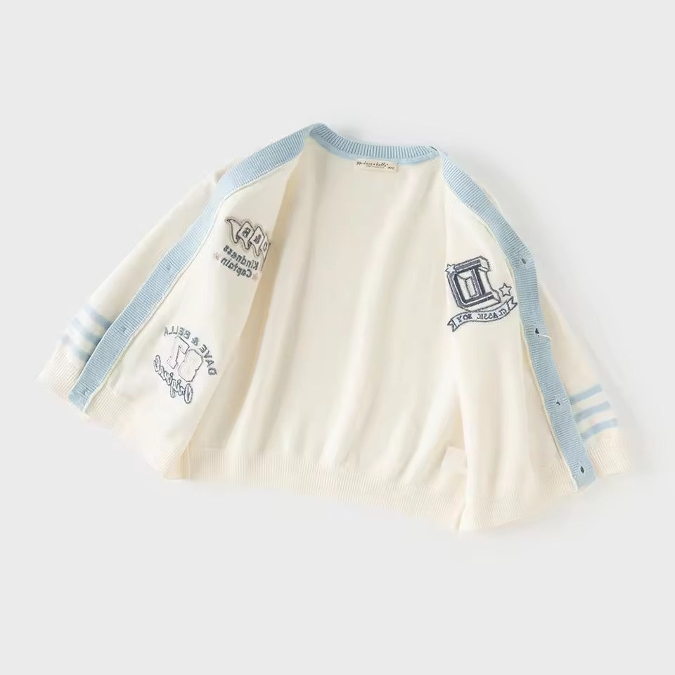 【予約】dave&bella デイブベラ　ロゴ刺繍カーディガン　DB1260935