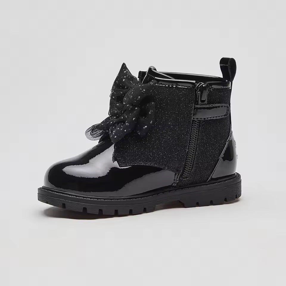 【予約】dave&bella デイブベラ　ブラックリボンブーツ　DB4254362