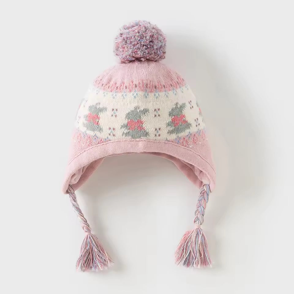 【予約】dave&bella デイブベラ　うさちゃんデザインニット帽　DB4243874