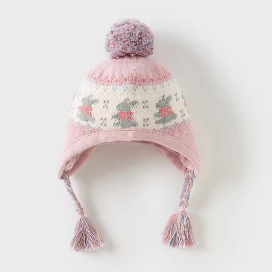 【予約】dave&bella デイブベラ　うさちゃんデザインニット帽　DB4243874