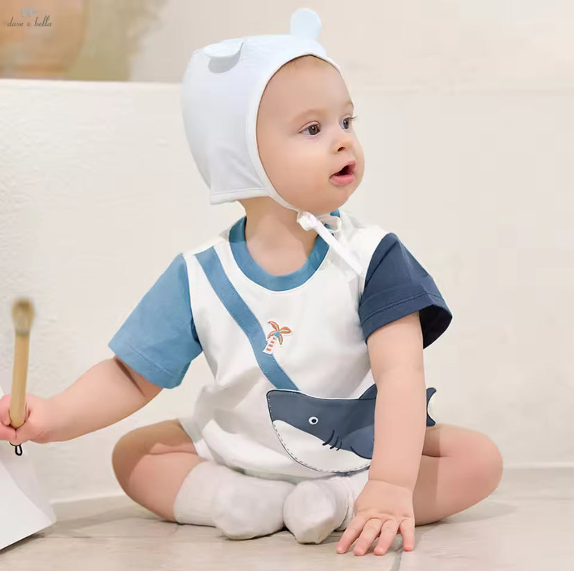 【予約】dave&bella デイブベラ　ポシェットデザインロンパース　DB2261970