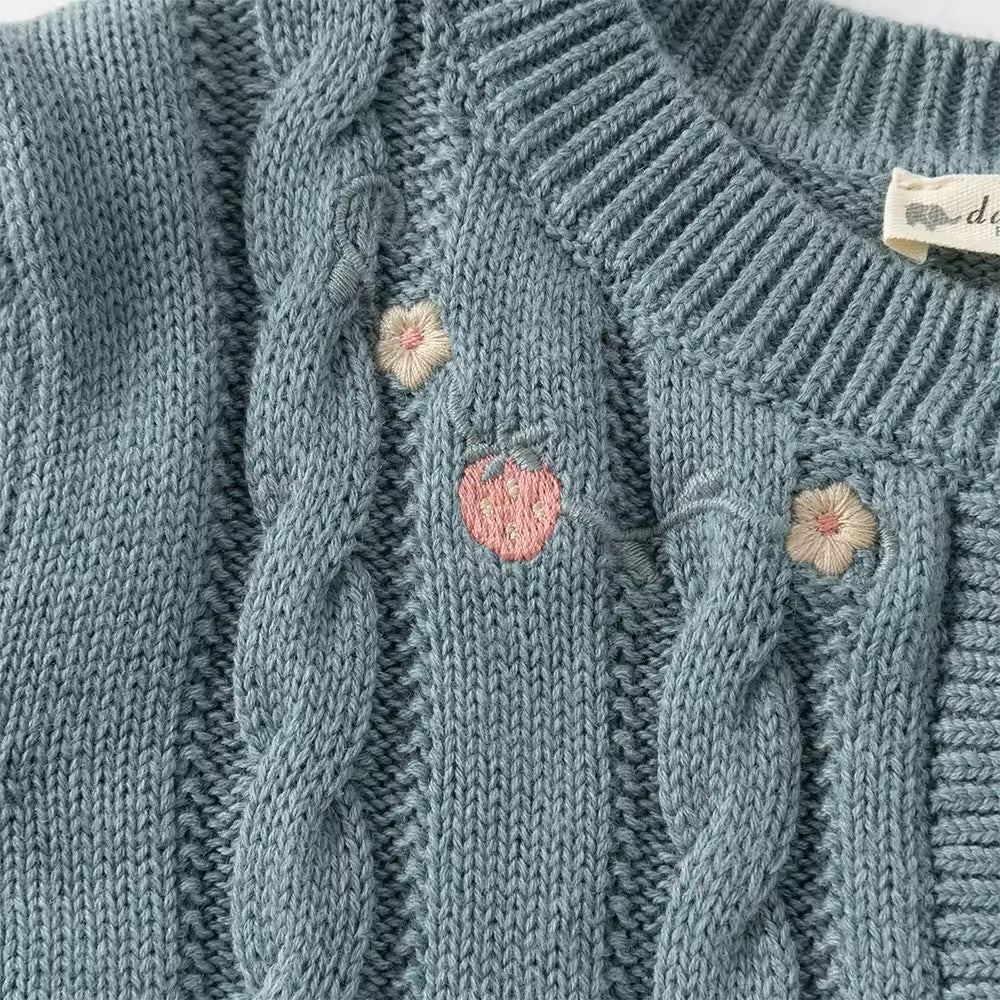 【予約】dave&bella デイブベラ　いちご刺繍カーディガン　DB3252649