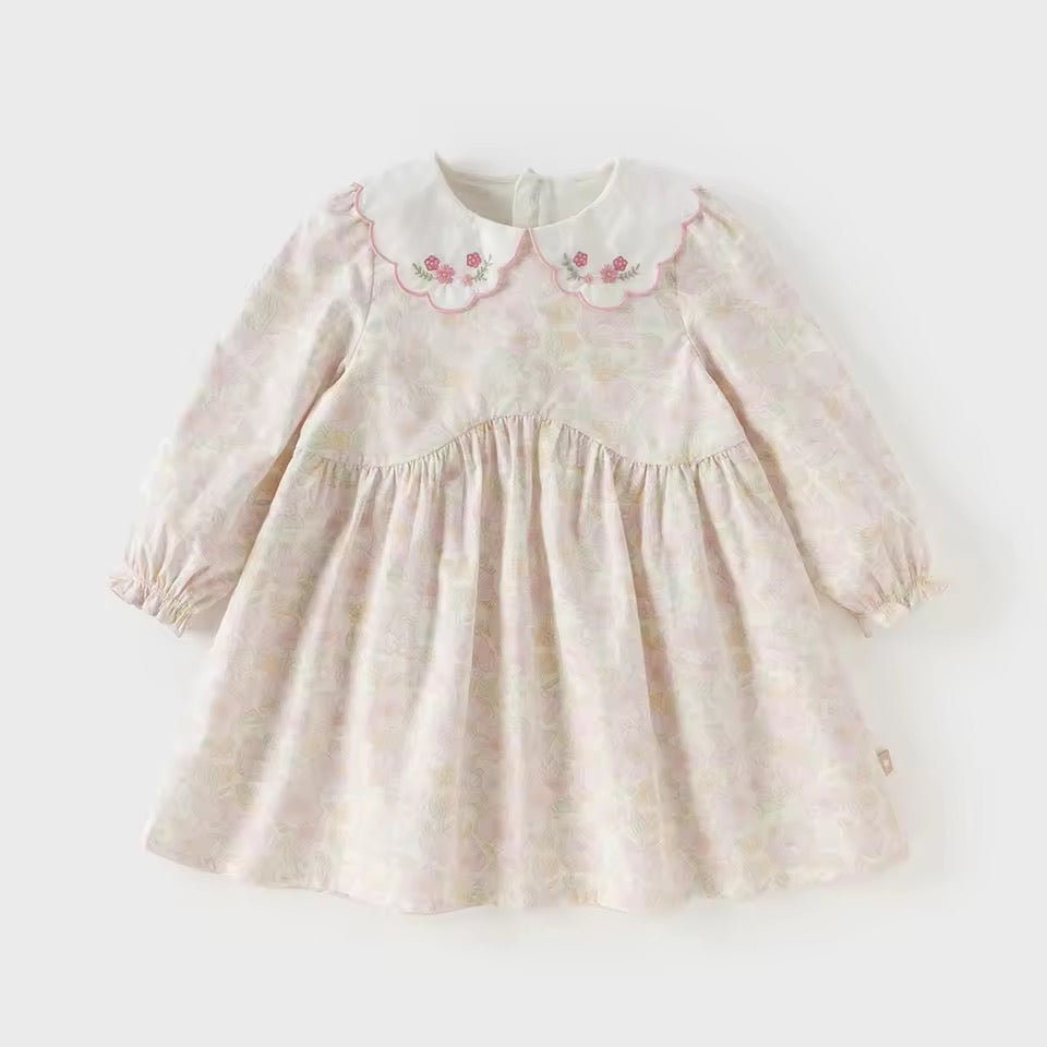 【予約】dave&bella　デイブベラ　フラワー刺繍襟フローラルワンピース　DB1260490