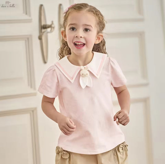 【予約】dave&bella デイブベラ　うさちゃんモチーフつきトップス　DB2262394