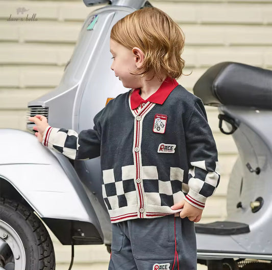 【予約】dave&bella デイブベラ　レースデザインカーディガン　DB1260172