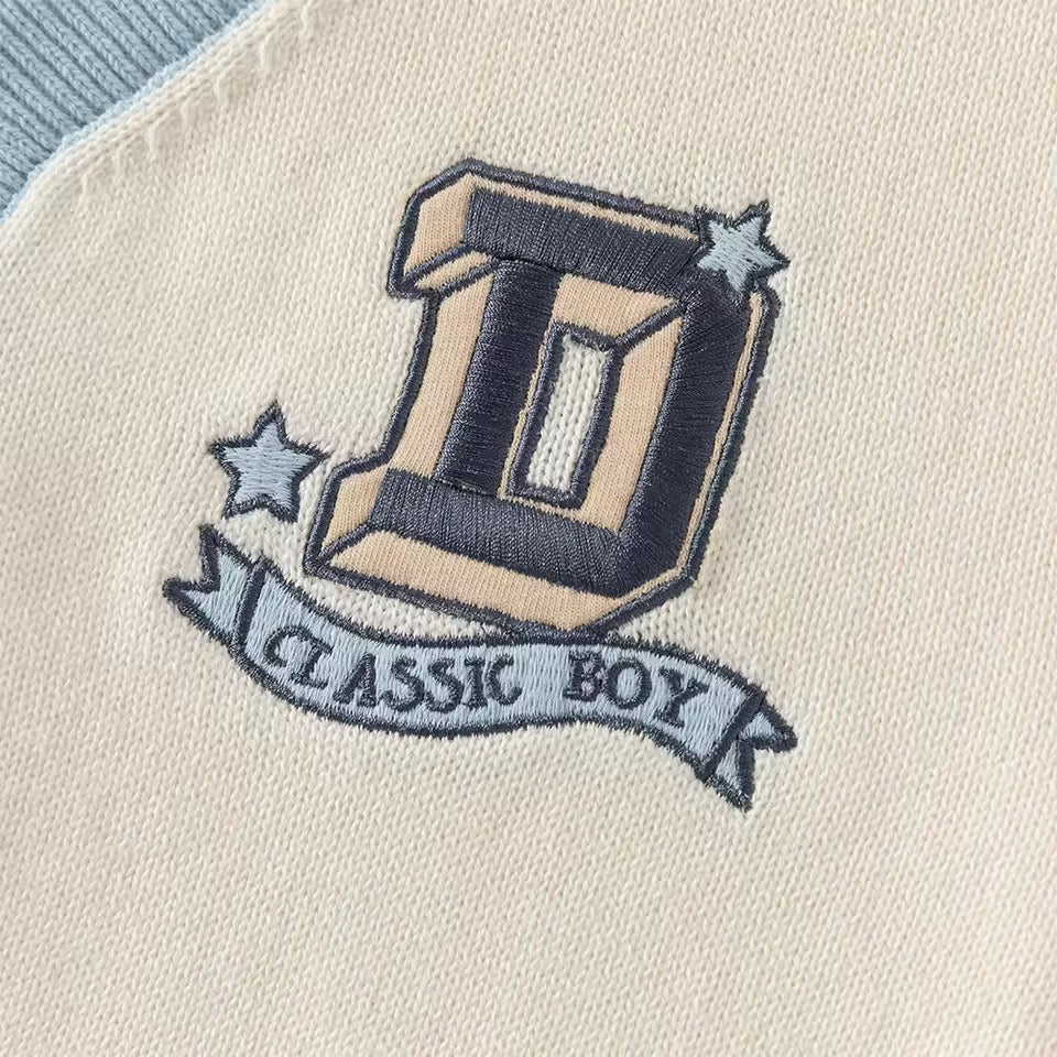 【予約】dave&bella デイブベラ　ロゴ刺繍カーディガン　DB1260935