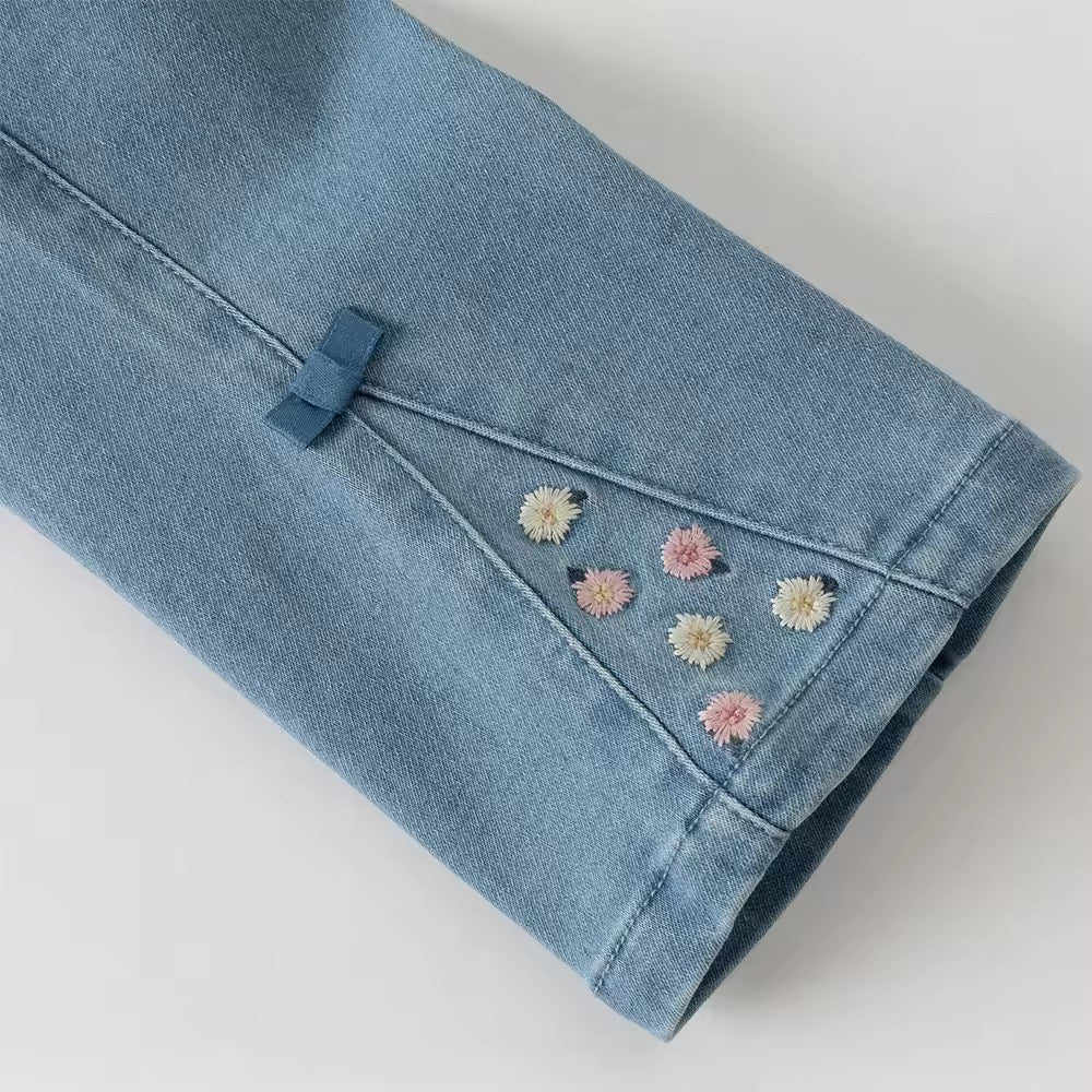 【予約】dave&bella　デイブベラ　フラワー刺繍フレアパンツ　DB3253152