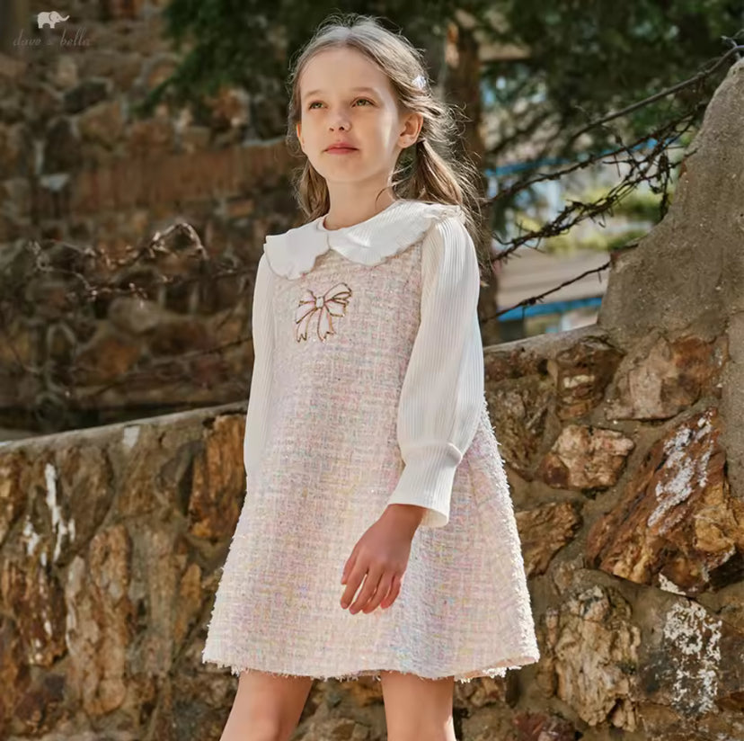 【予約】dave&bella デイブベラ　ツイードワンピース　DK1260335