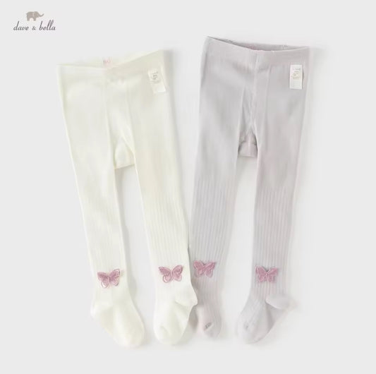 【予約】dave&bella デイブベラ　ちょうちょモチーフ付きタイツ　DB1261688