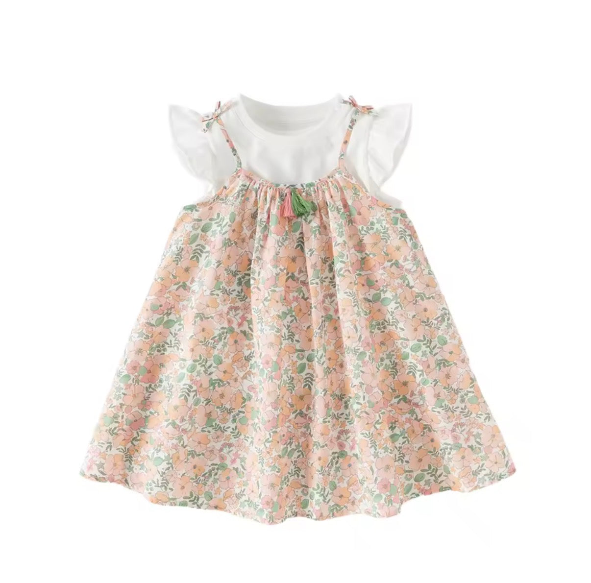 【予約】dave&bella デイブベラ　フローラルワンピース&トップスセット　DB2262280