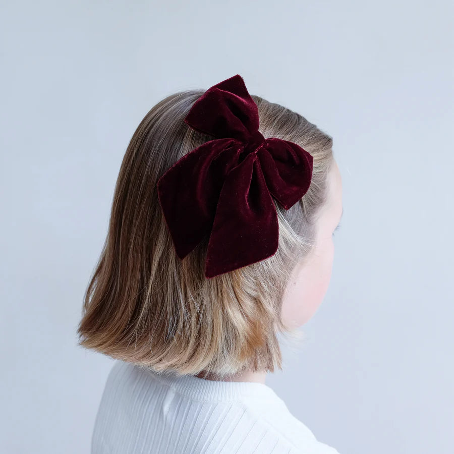 MIMI&LULA ミミアンドルーラ　Agnes oversize bow pack - burgundy