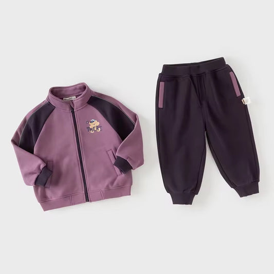 【予約】dave&bella　デイブベラ　テディベアイラストジャージーセットアップ　DB1260143