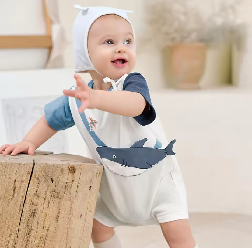 【予約】dave&bella デイブベラ　ポシェットデザインロンパース　DB2261970