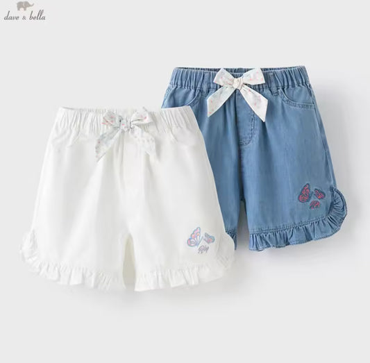 【予約】dave&bella デイブベラ　ちょうちょ刺繍フリルショートパンツ　DK2251248