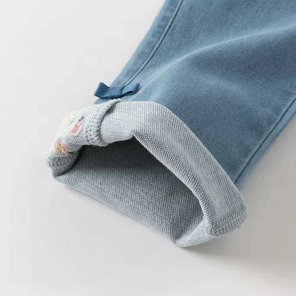 【予約】dave&bella　デイブベラ　フラワー刺繍フレアパンツ　DB3253152
