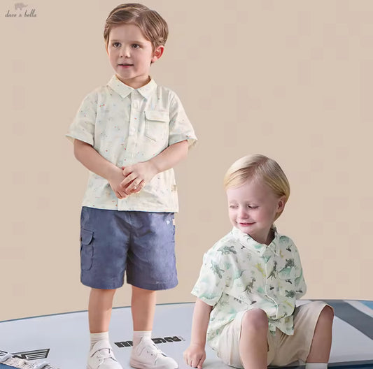 【予約】dave&bella　デイブベラ　総柄サマーシャツ　DB2261875