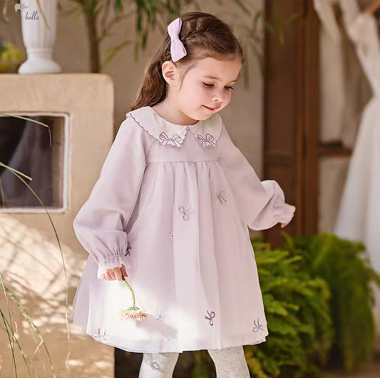 【予約】dave&bella デイブベラ　リボン刺繍チュールワンピース　DB1260591