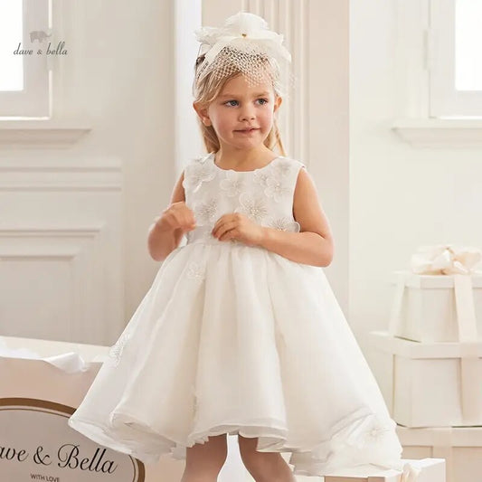 【予約】dave&bella デイブベラ　フラワーホワイトドレス　DB2241509