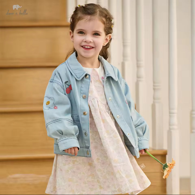 【予約】dave&bella　デイブベラ　フラワー刺繍襟フローラルワンピース　DB1260490