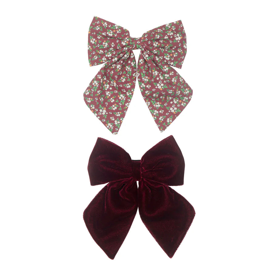 MIMI&LULA ミミアンドルーラ　Agnes oversize bow pack - burgundy