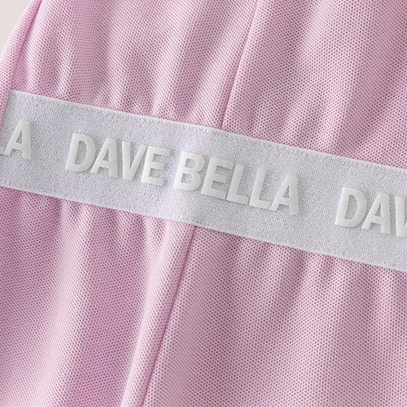 【予約】dave&bella デイブベラ　ウエストロゴマークポロワンピース　DK2240915