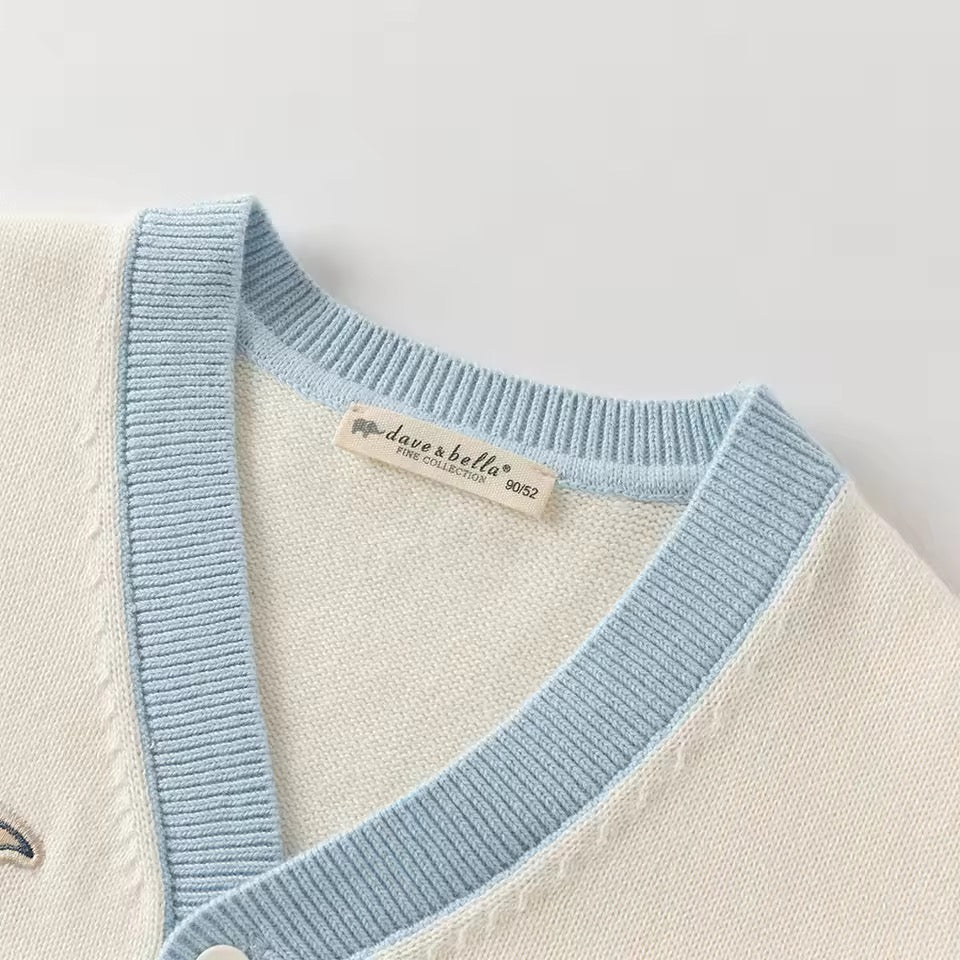 【予約】dave&bella デイブベラ　ロゴ刺繍カーディガン　DB1260935