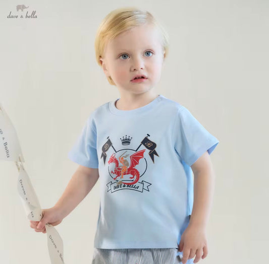 【予約】dave&bella デイブベラ　ドラゴンイラストTシャツ　DB2261978