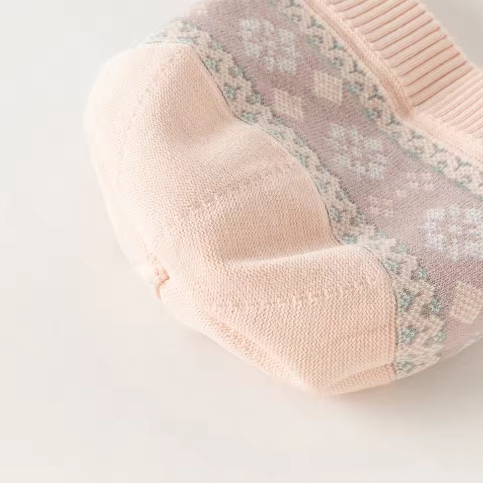 【予約】dave&bella デイブベラ　ピンクウィンターデザインニット帽　DB4253559