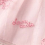 【予約】dave&bella デイブベラ　クラゲ刺繍ピンクワンピース　DB1248128