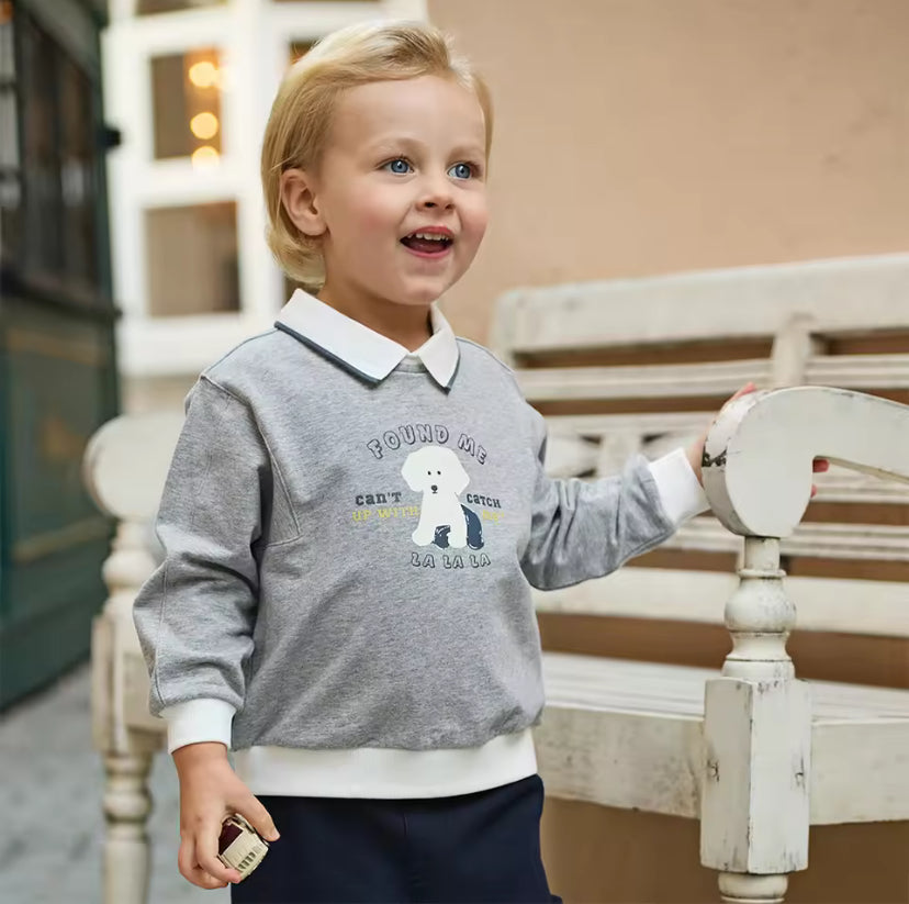 【予約】dave&bella デイブベラ　わんちゃんイラストセットアップ　DB1260912