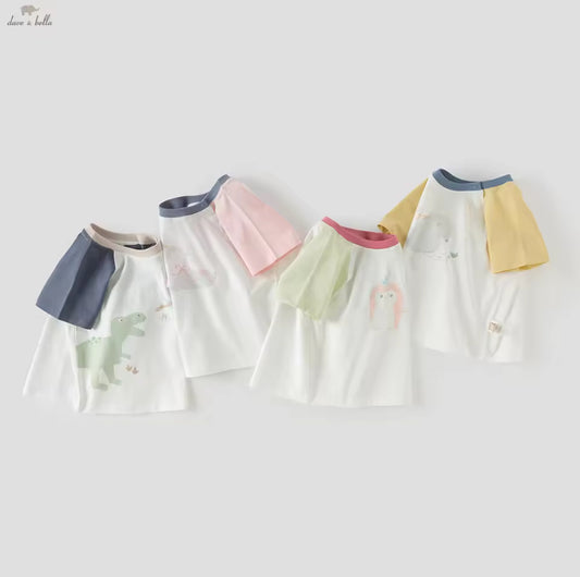 【予約】dave&bella　デイブベラ　イラストラグランTシャツ　DB2251750-A