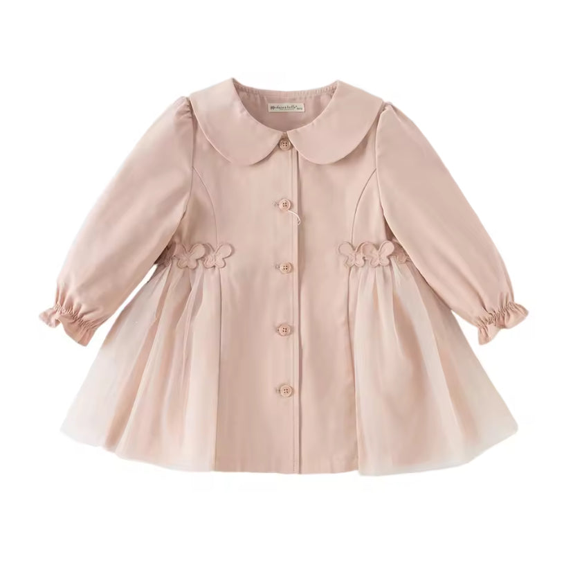 【予約】dave&bella　デイブベラ　スモーキーピンクトレンチコート　DB1260241