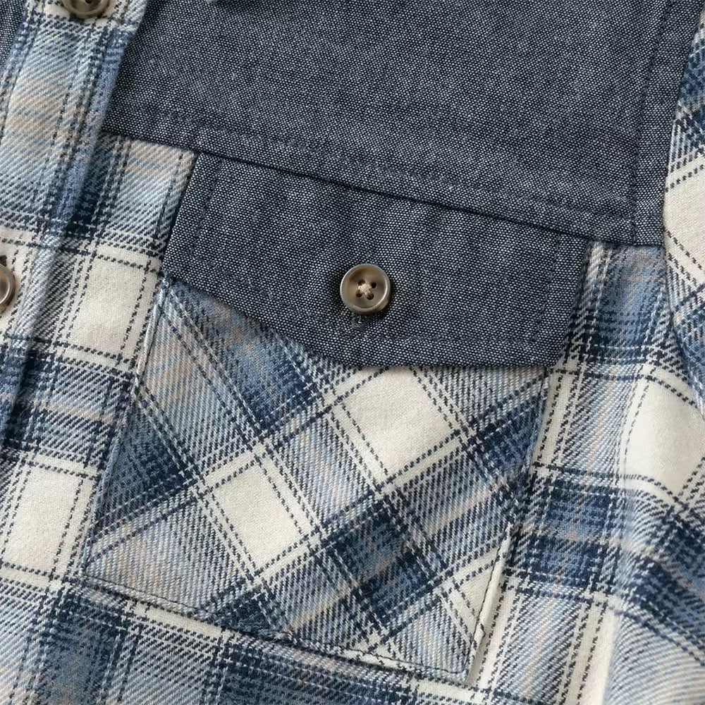 【予約】dave&bella デイブベラ　ブルーチェックシャツ　DK3253032