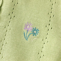 【予約】dave&bella デイブベラ　襟付きフラワー刺繍カーディガン　DK1247745