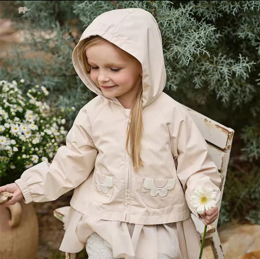 【予約】dave&bella　デイブベラ　裾チュールフラワーポケットアウター　DB1260594