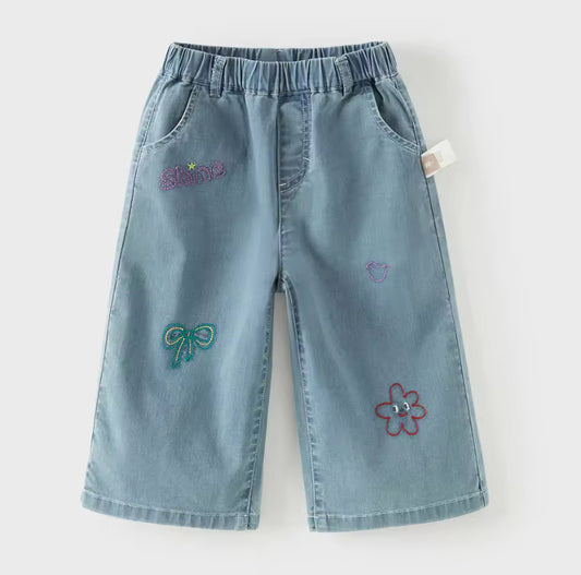 【予約】dave&bella デイブベラ　刺繍ワイドパンツ　DB2261036