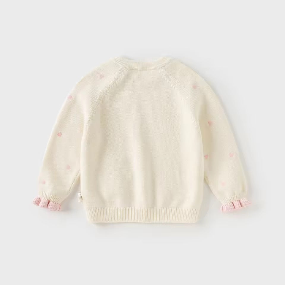 【予約】dave&bella　デイブベラ　ハート刺繍セーター　DB4254247