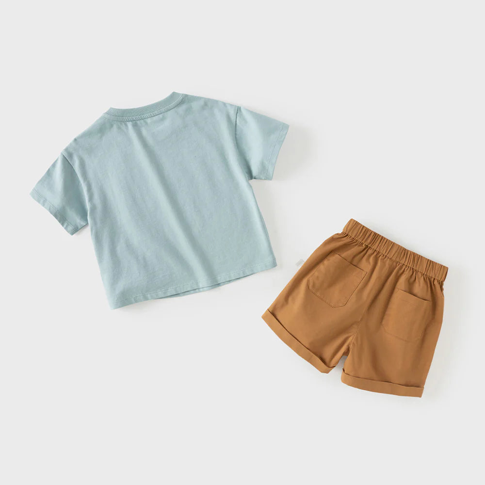 【予約】dave&bella デイブベラ　アニマル刺繍Tシャツ&パンツセット　DB2261627