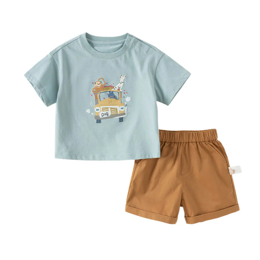 dave&bella デイブベラ　アニマル刺繍Tシャツ&パンツセット　DB2261627