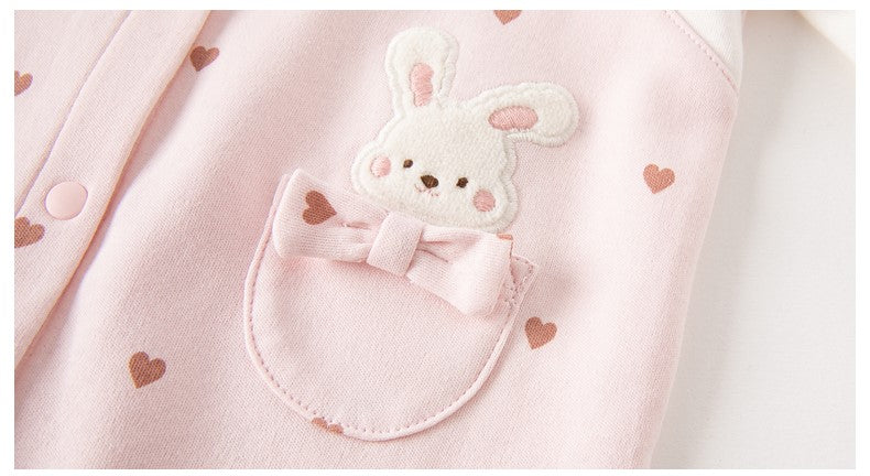 dave&amp;bella Dave Bella Rabbit Pocket Heart Dot Design Romper DB3222507 59cm