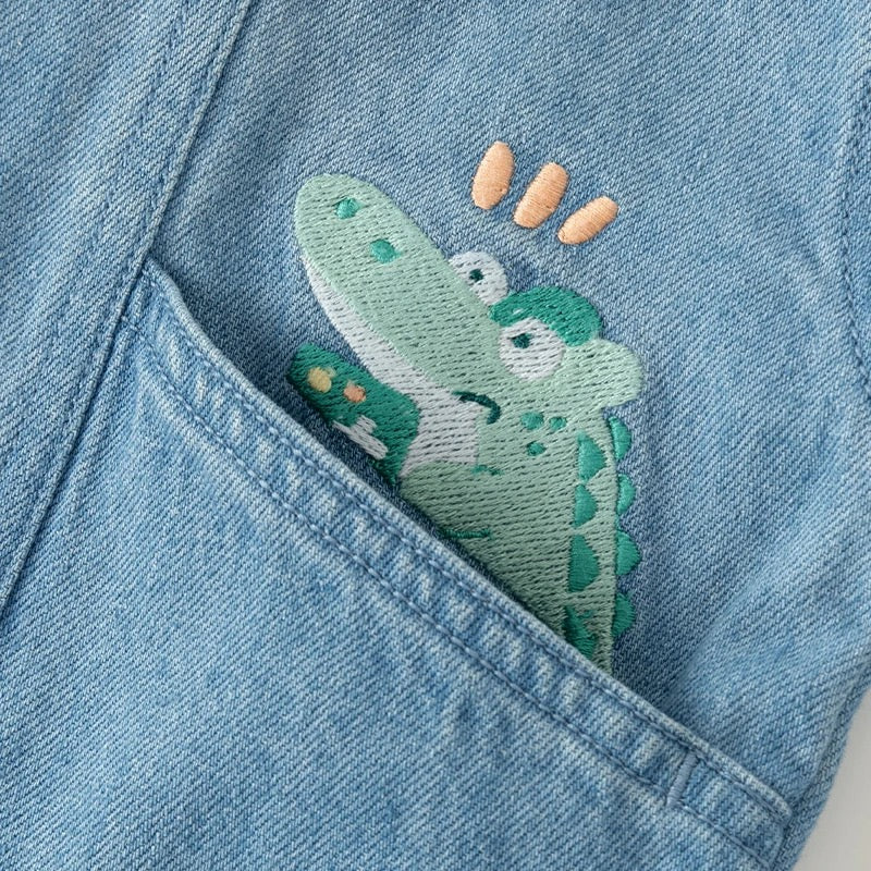 【予約】dave&bella デイブベラ　ワニ刺繍デニムジャケット　DB3241675