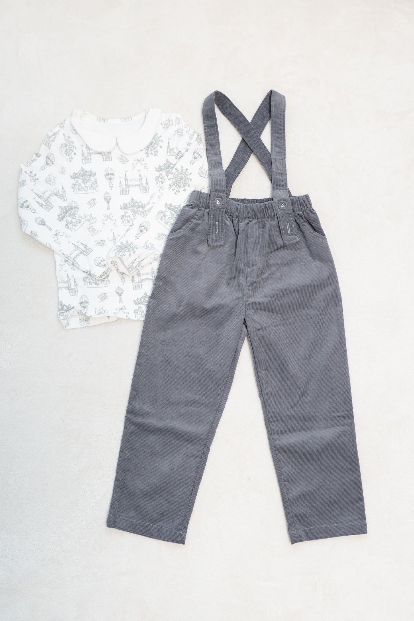 missy's original organic cotton corduroy suspender pants