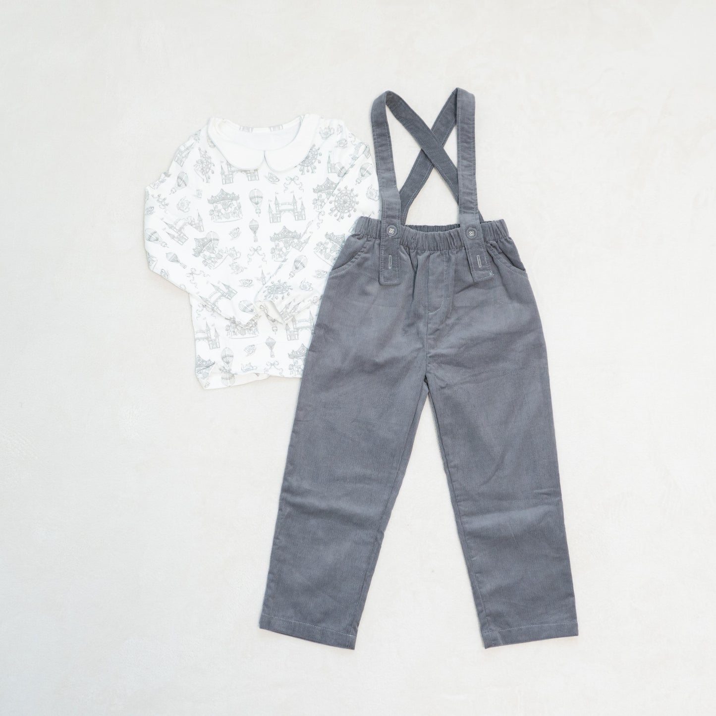 missy's original organic cotton corduroy suspender pants