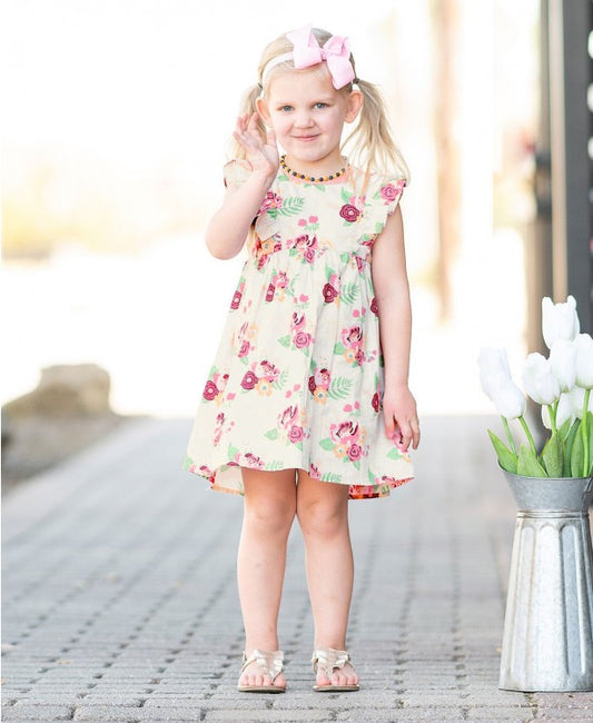 ruffle butts Melon Slub Ruffle Dress