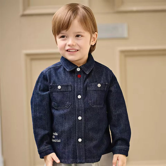 【予約】dave&bella デイブベラ　刺繍デニムシャツ　DB1260524